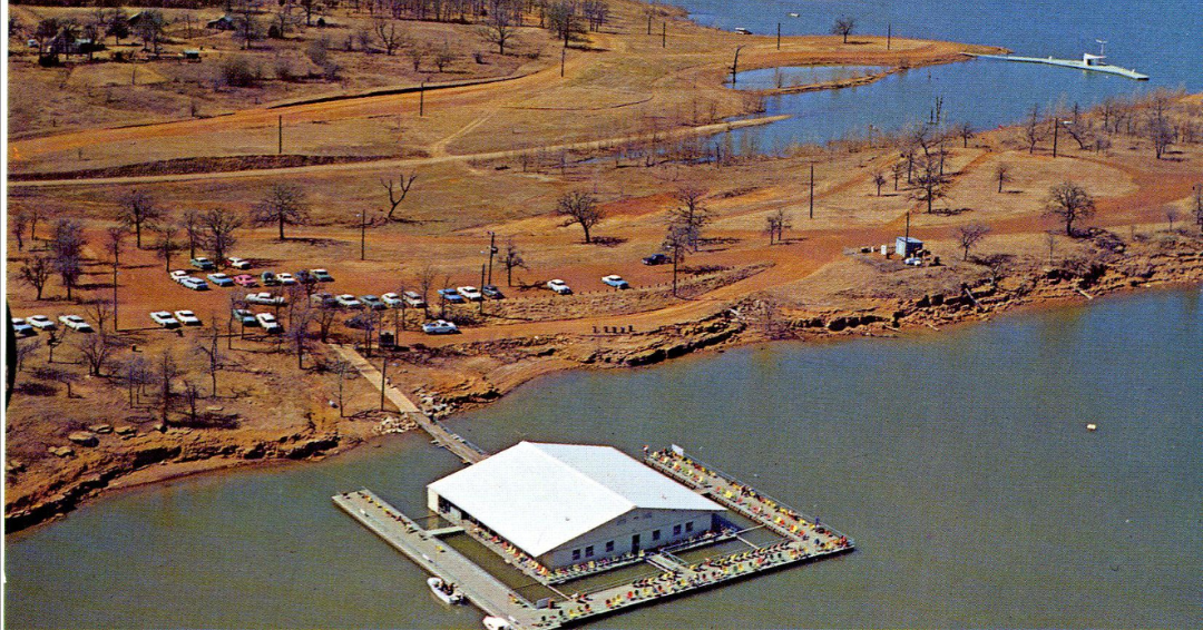 1960 fishing barge postcard