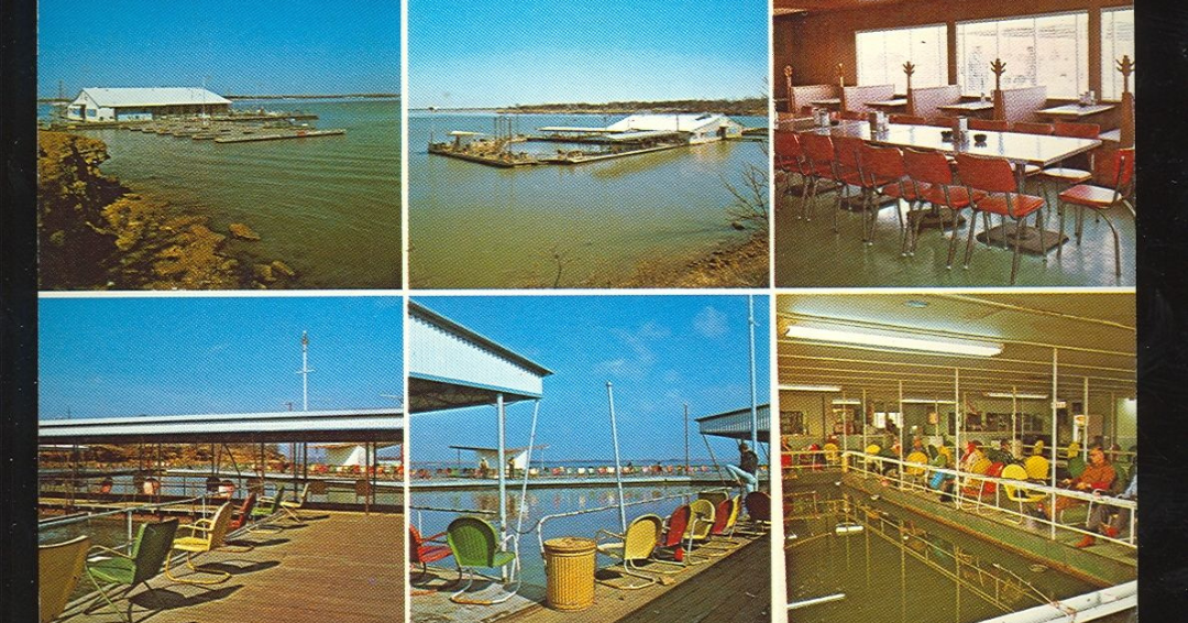 1980 fishing barge postcard