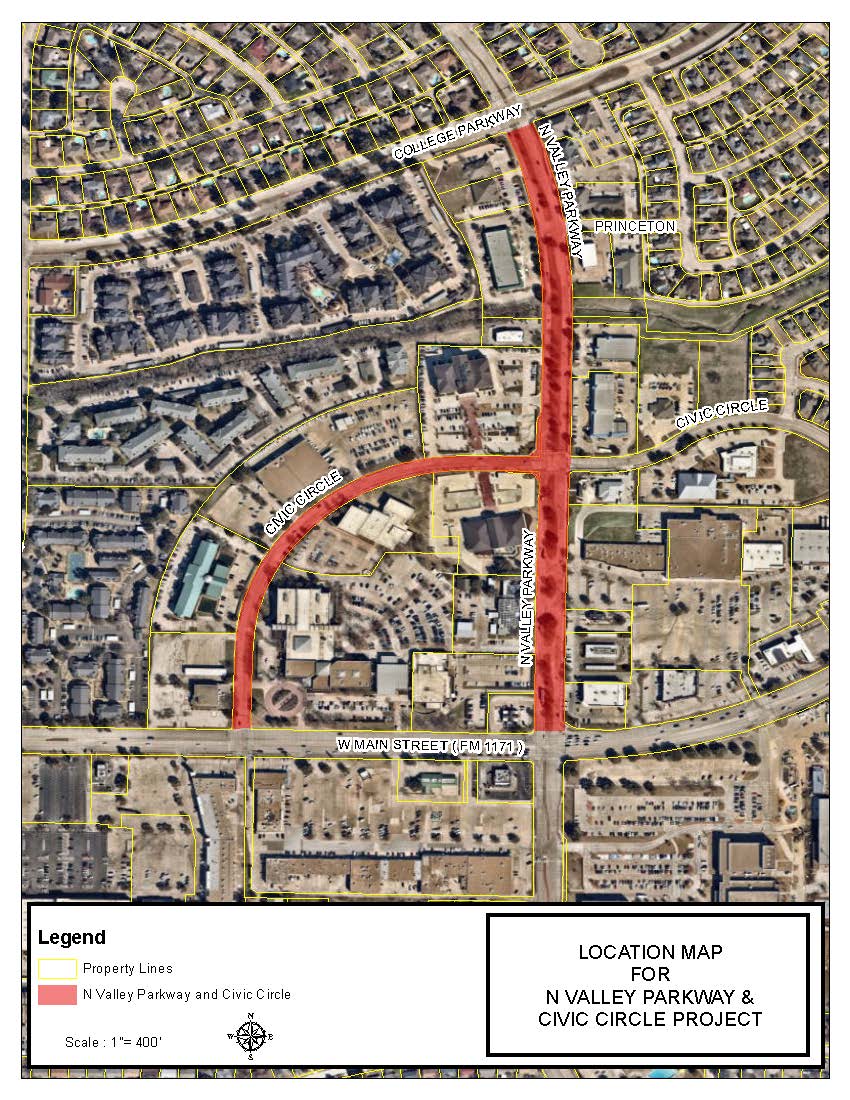 location map valley and civic