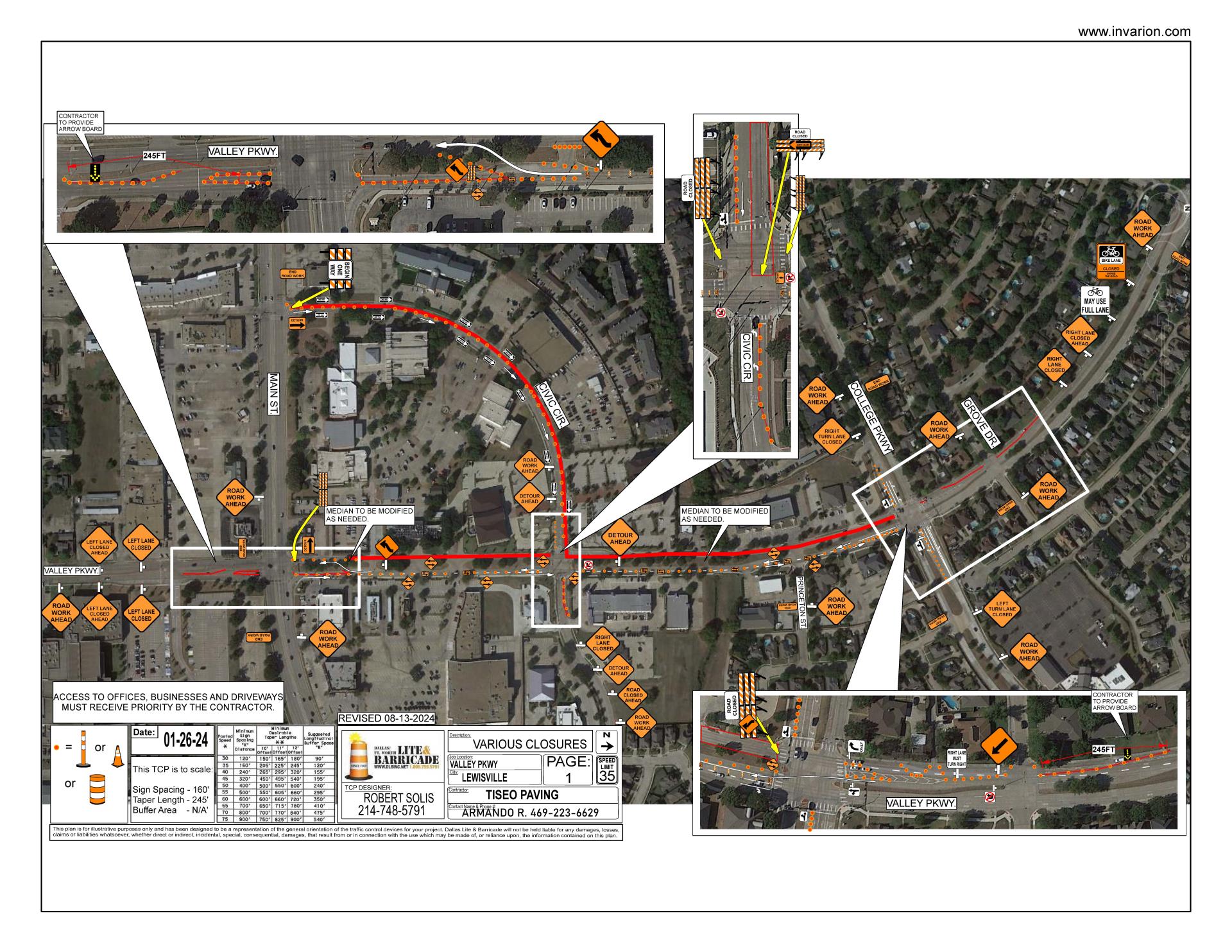 Civic switch to northbound new pavement