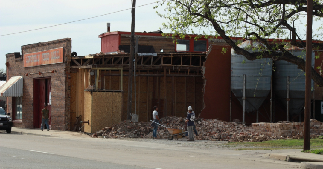 2017 Lewisville Feed Mill exterior renovation